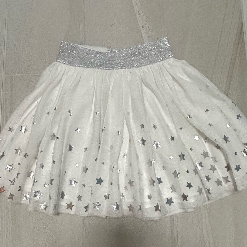 American Girl Silver Starry White Skirt